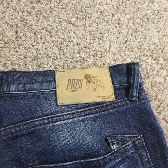 PRPS Jeans Mens 32x34 Demon Blue Button Fly Denim Talun Dark Wash - Picture 11 of 12